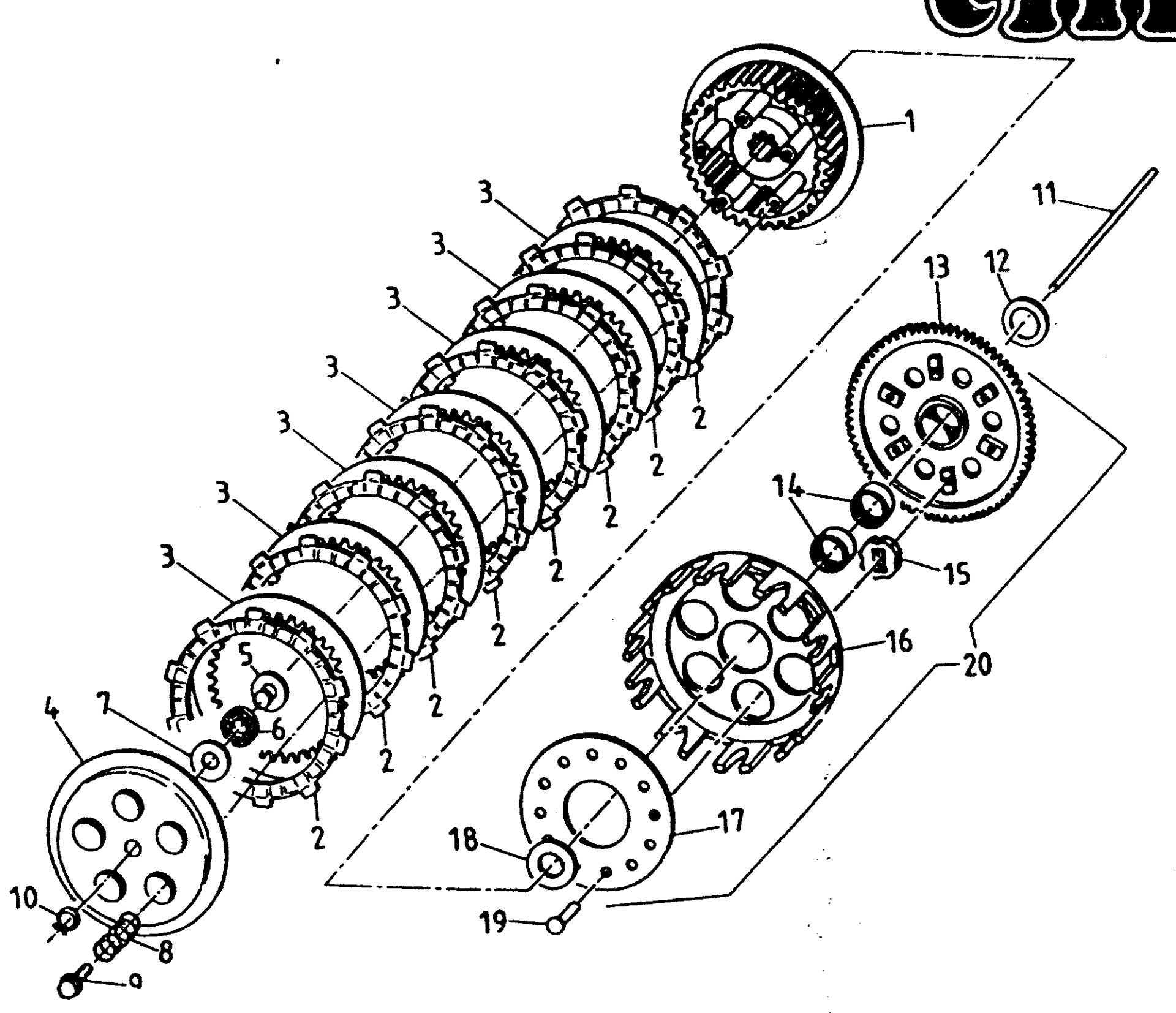 Pièces d'origine pour TM RACING 125 125 125 2 Temps MX/EN 1997 - Embrayage