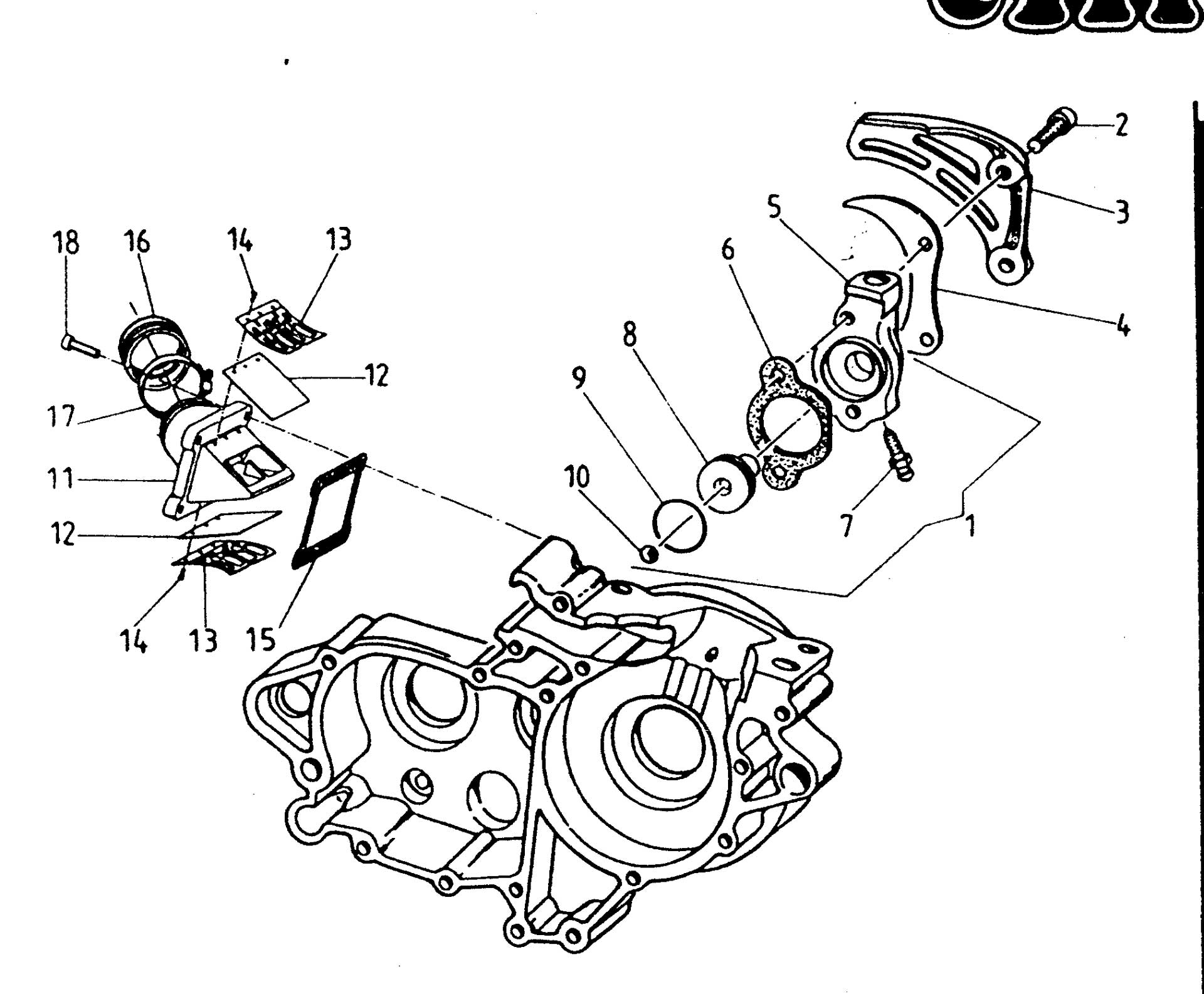Pièces d'origine pour TM RACING 125 125 125 2 Temps MX/EN 1997 - Récepteur d'embrayage