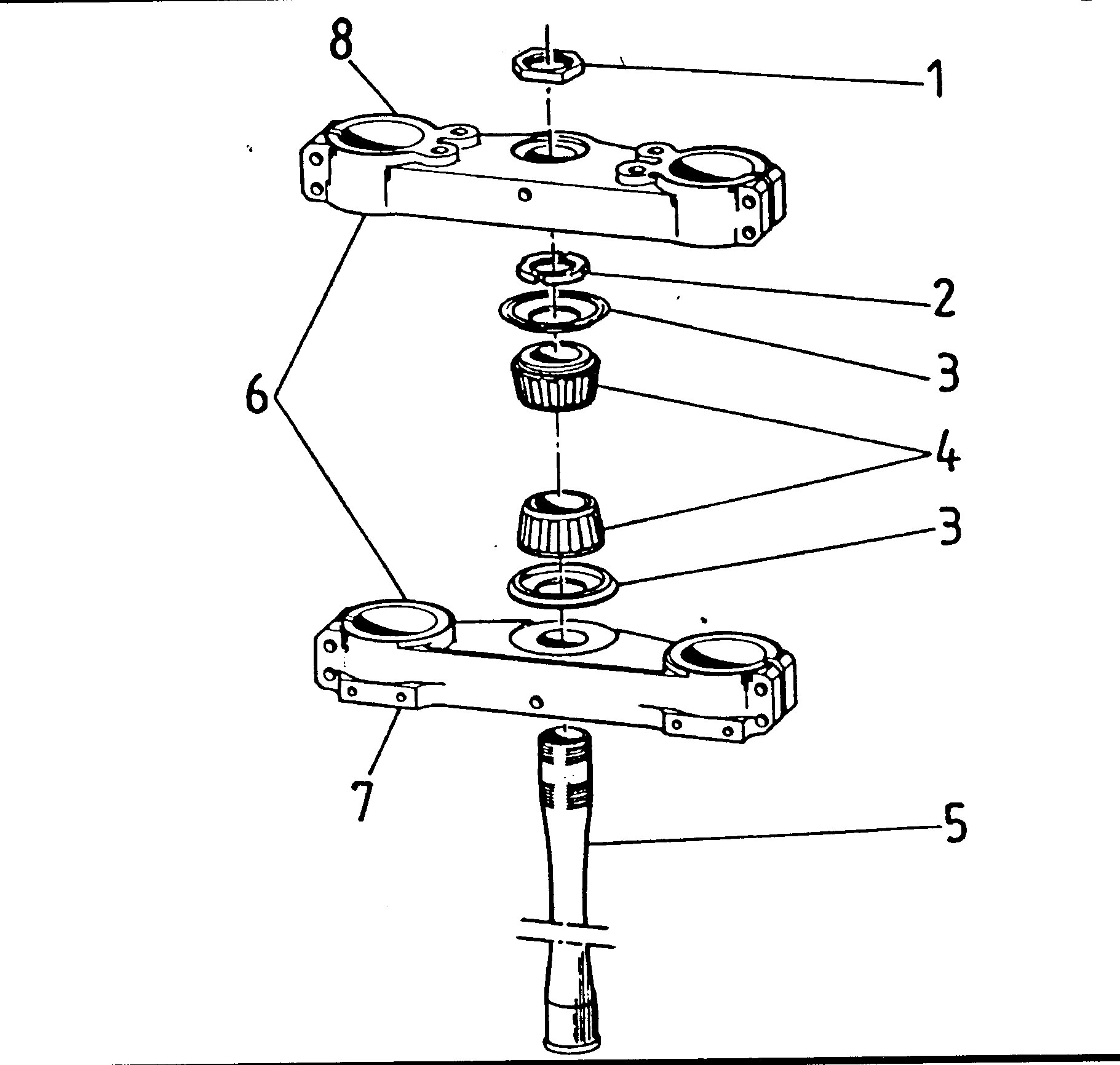 Pièces d'origine pour TM RACING 100 100 100 2 Temps MX/EN 1998 - Tés de fourche