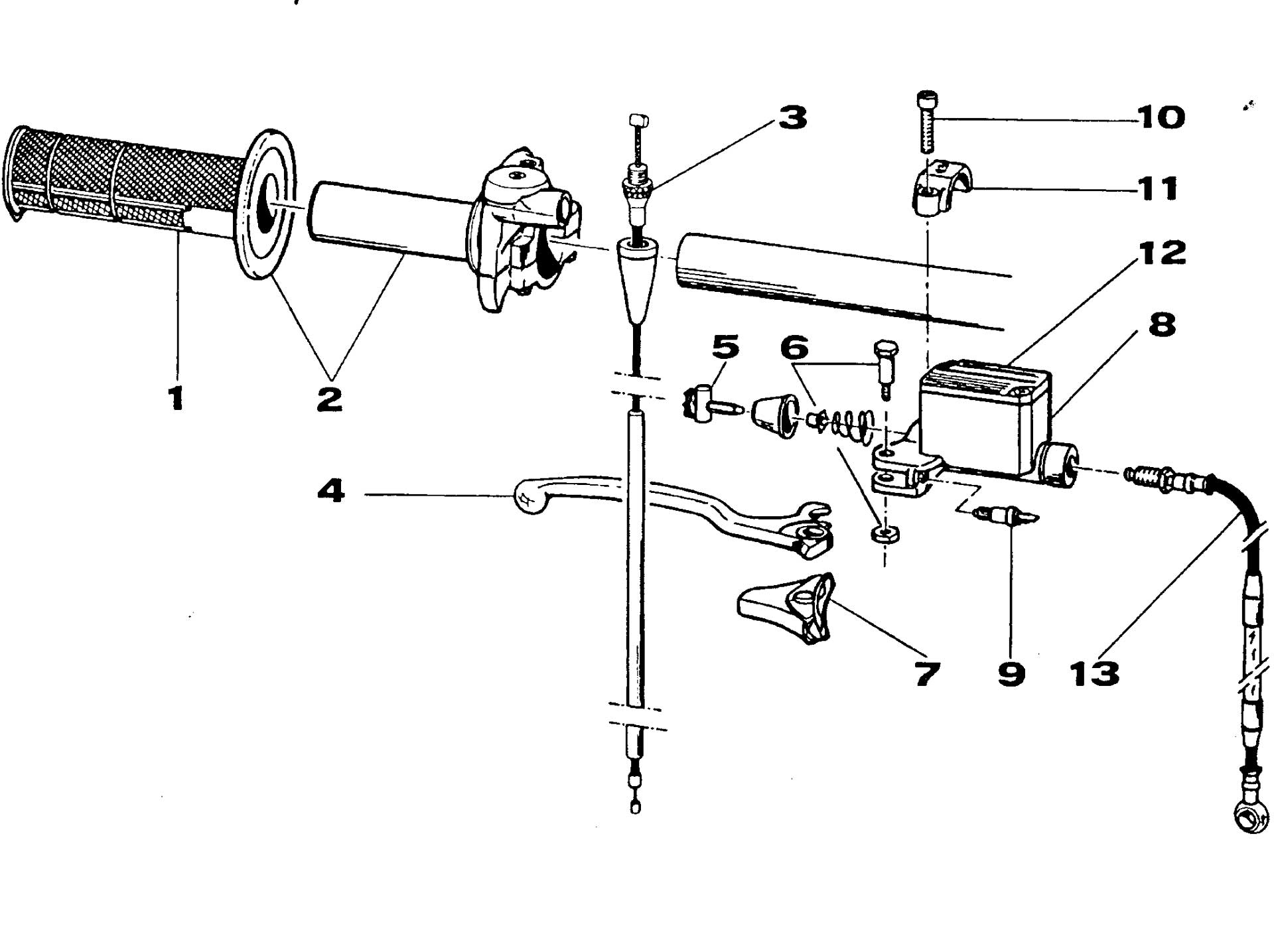 Pièces d'origine pour TM RACING 100 100 100 2 Temps MX/EN 1998 - Maître-cylindre de frein
