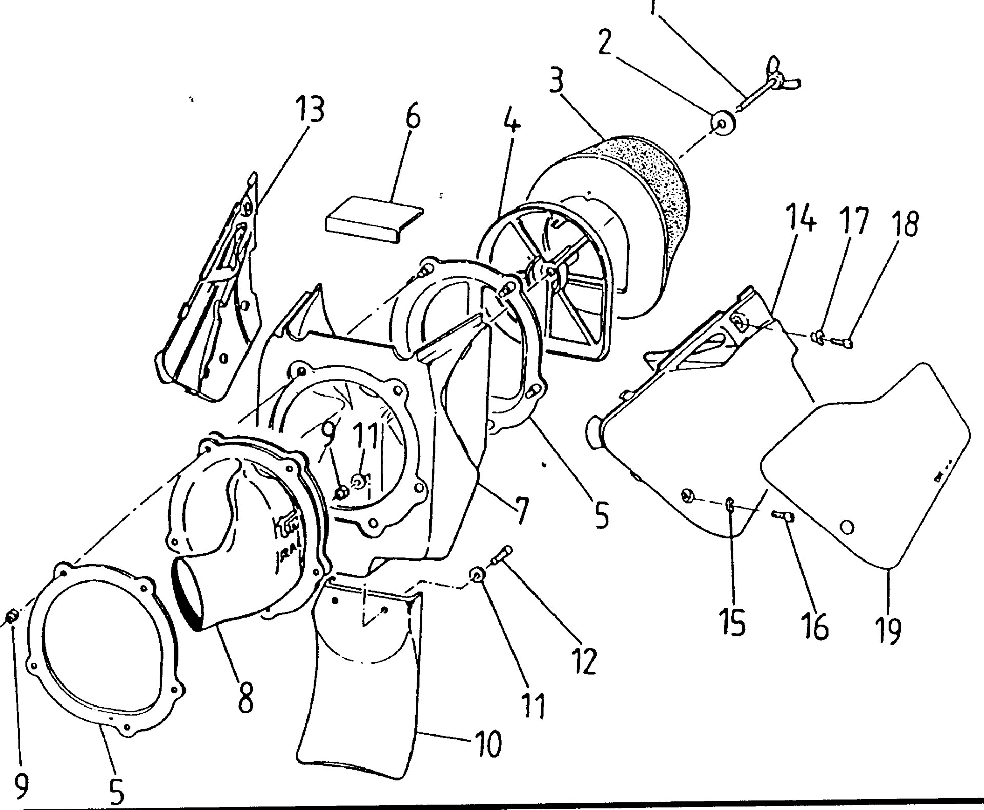 Pièces d'origine pour TM RACING 100 100 100 2 Temps MX/EN 1998 - Boîte à air