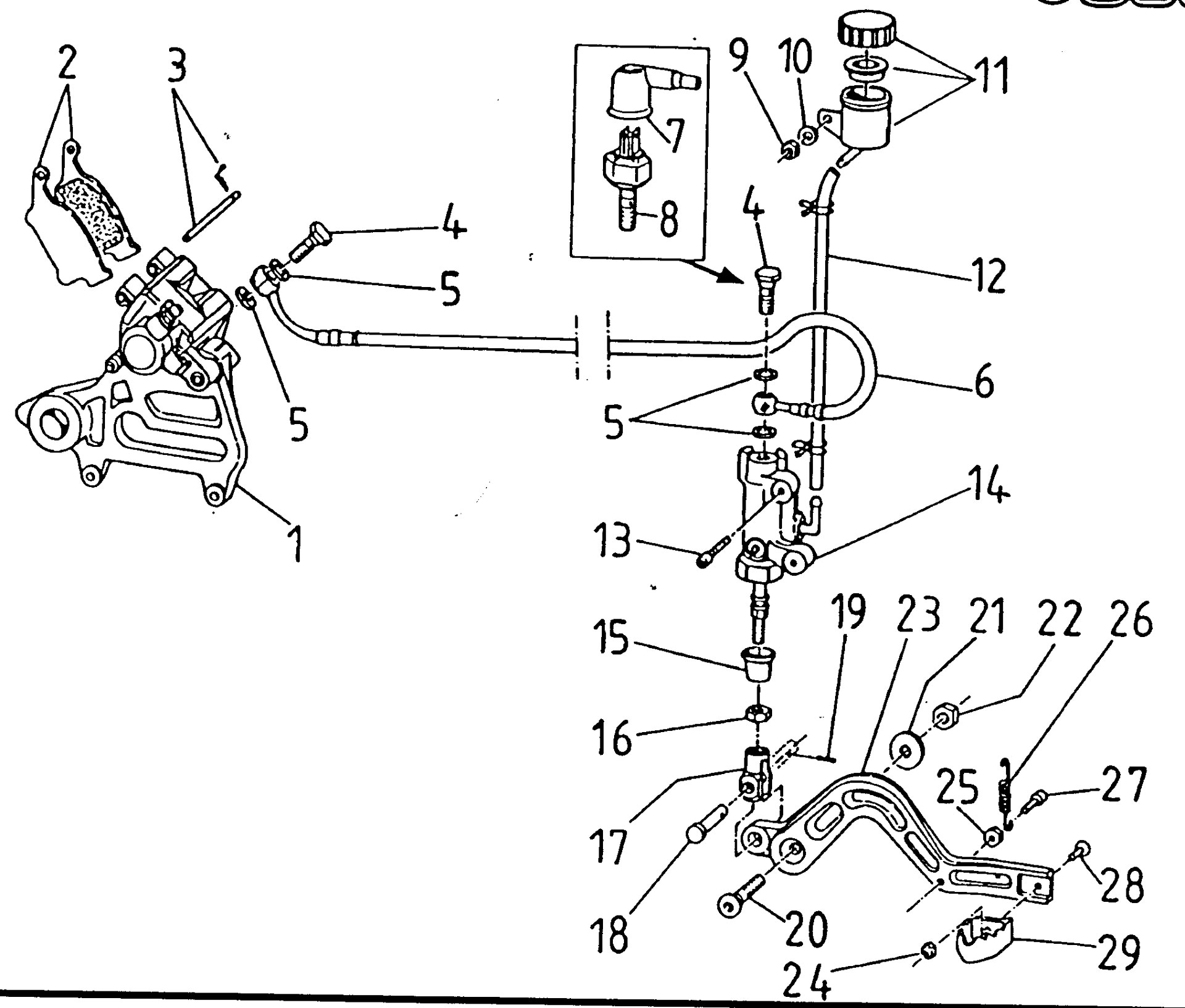 Pièces d'origine pour TM RACING 100 100 100 2 Temps MX/EN 1998 - Frein arrière