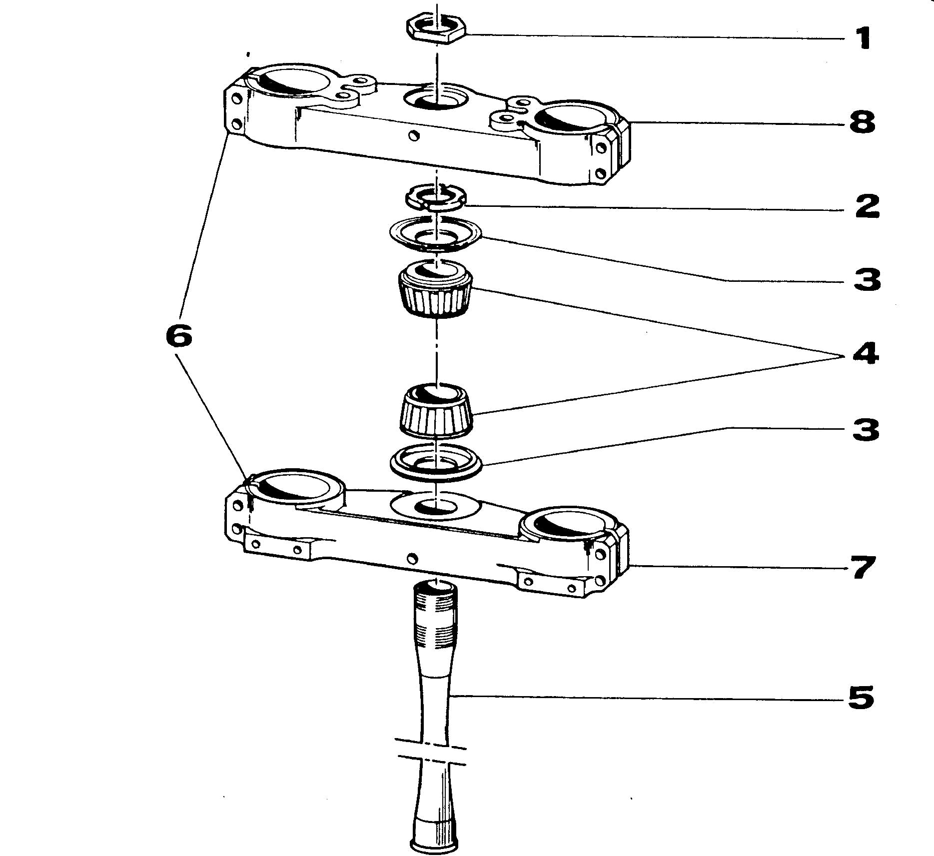 Pièces d'origine pour TM RACING 100 100 100 2 Temps MX/EN 2000 - Tés de fourche