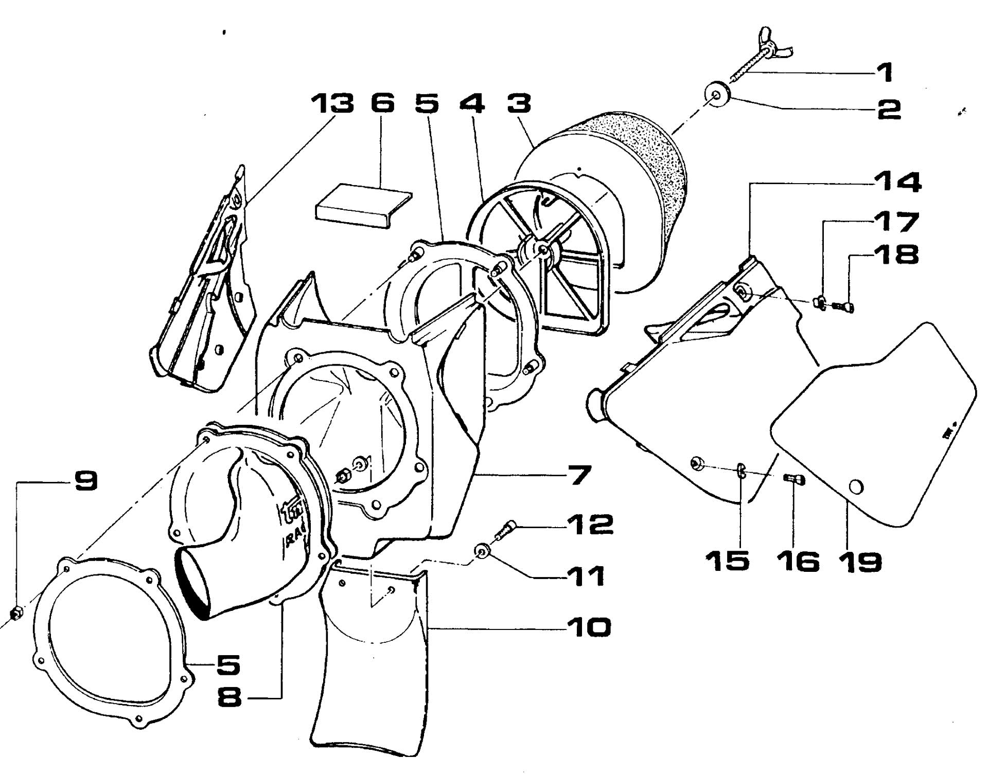 Pièces d'origine pour TM RACING 100 100 100 2 Temps MX/EN 2000 - Boîte à air
