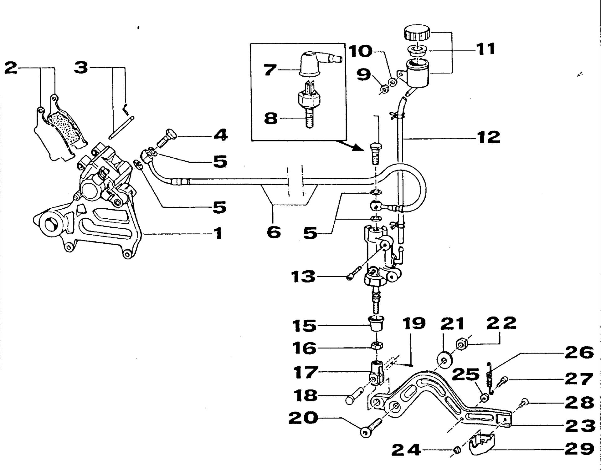 Pièces d'origine pour TM RACING 100 100 100 2 Temps MX/EN 2000 - Frein arrière