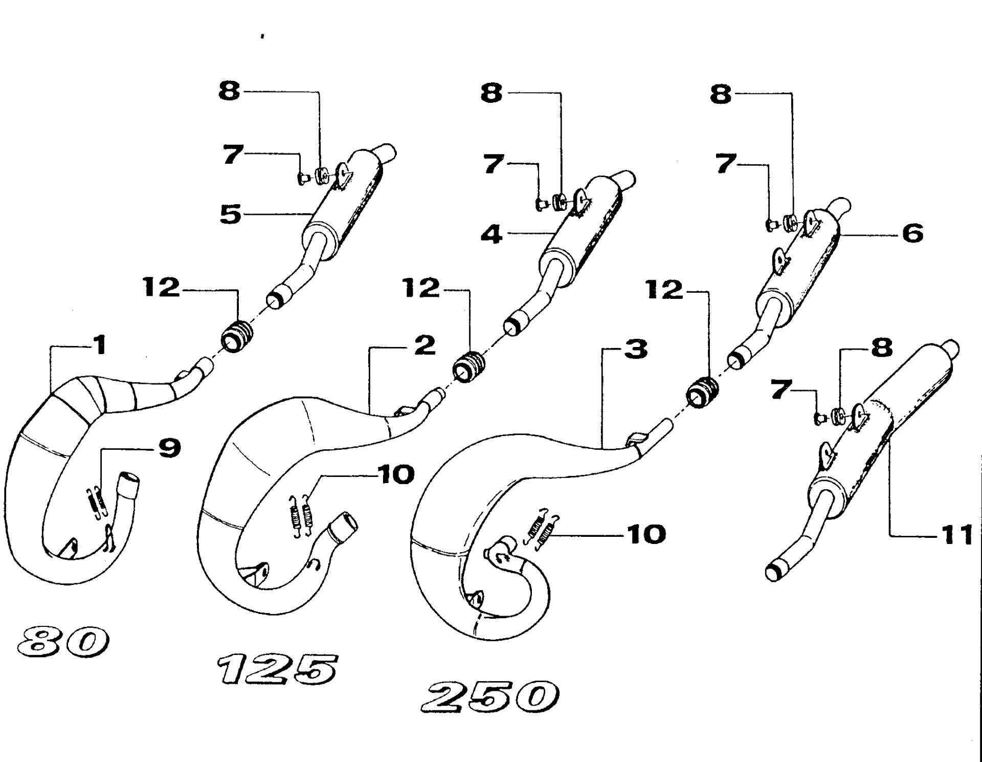 Pièces d'origine pour TM RACING 100 100 100 2 Temps MX/EN 2000 - Échappement