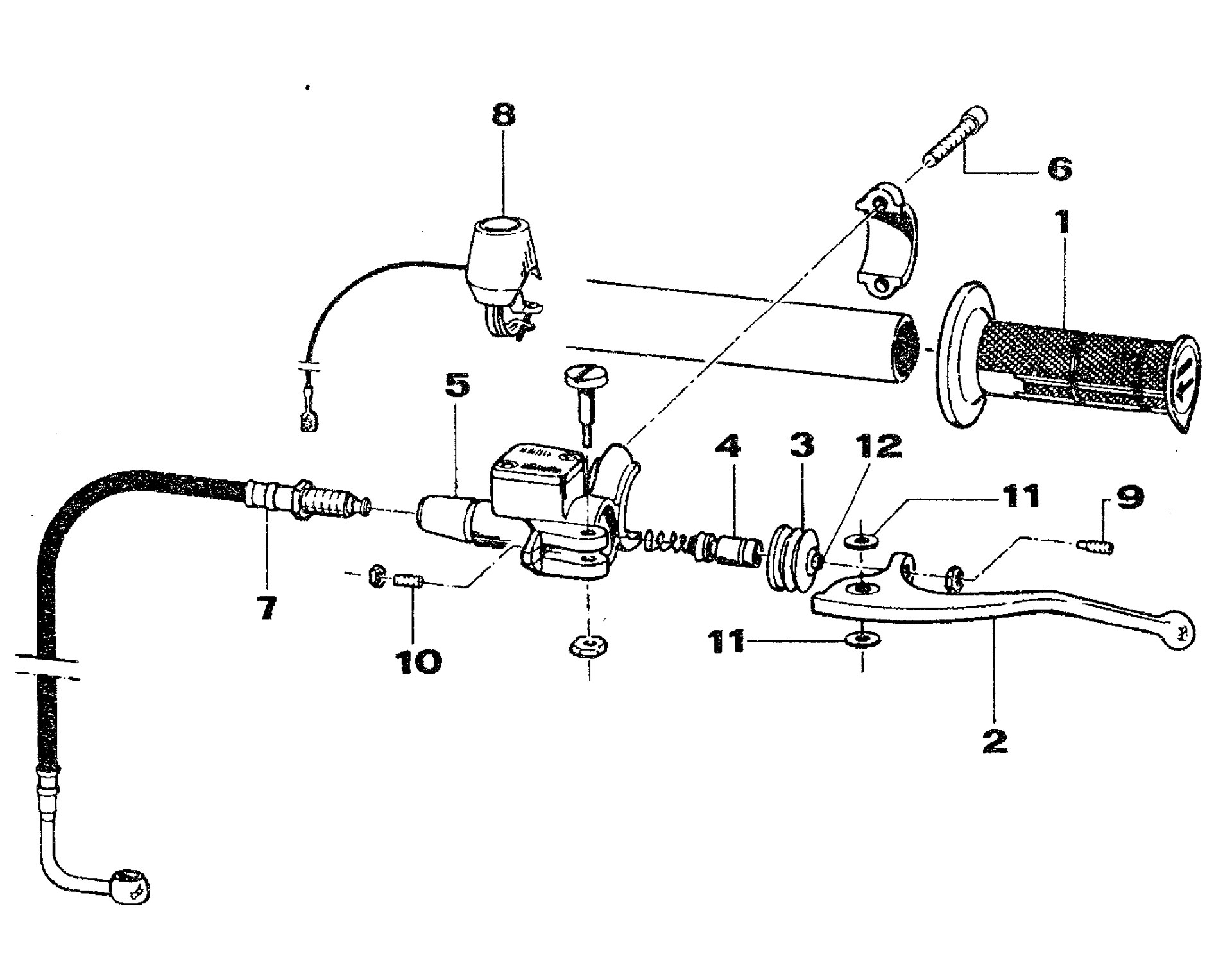 Pièces d'origine pour TM RACING 80 80 80 2 Temps MX/EN 2001 - Maître-cylindre de frein