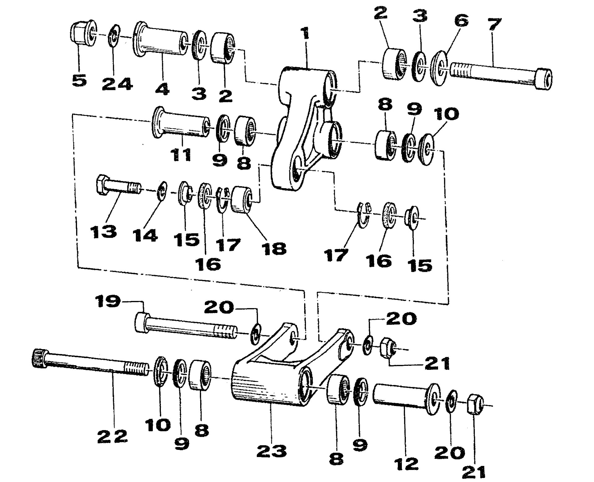 Pièces d'origine pour TM RACING 80 80 80 2 Temps MX/EN 2001 - Biellettes et liaisons