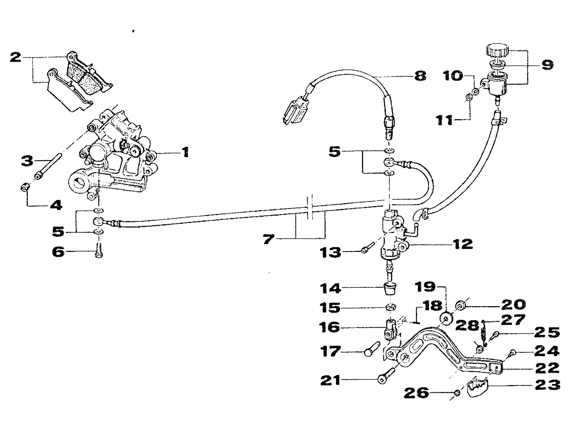 Pièces d'origine pour TM RACING 80 80 80 2 Temps MX/EN 2001 - Frein arrière