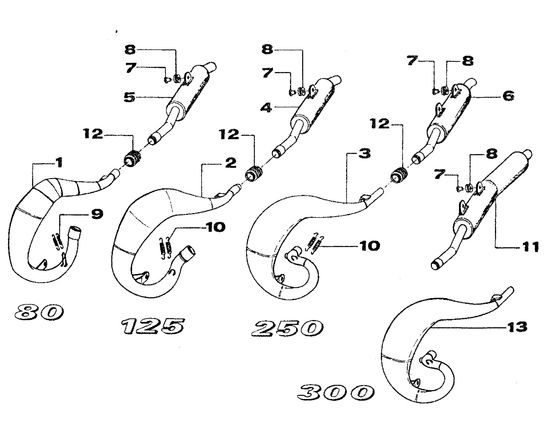 Pièces d'origine pour TM RACING 80 80 80 2 Temps MX/EN 2001 - Échappement