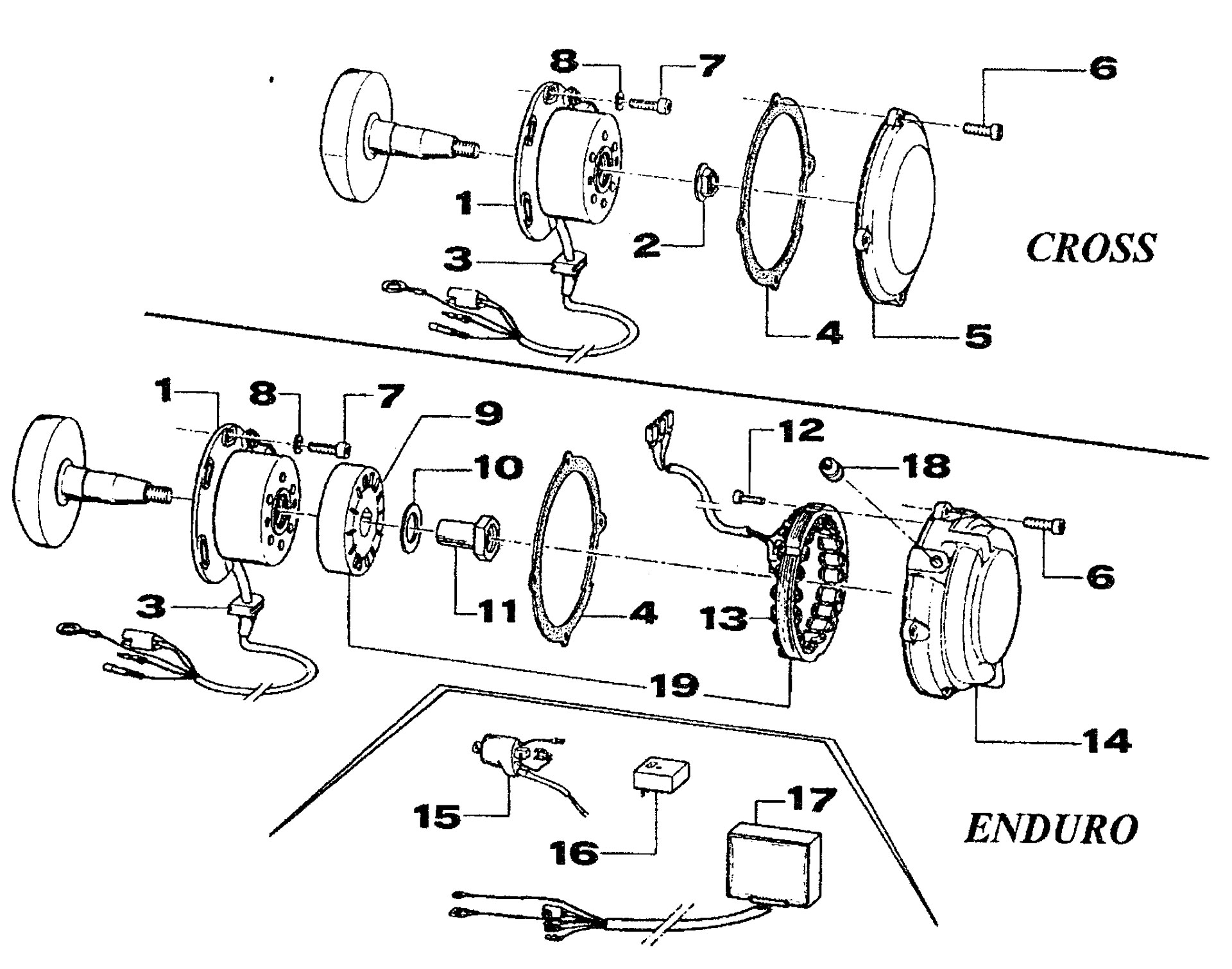 Pièces d'origine pour TM RACING 125 125 125 2 Temps MX/EN 2001 - Système d'allumage