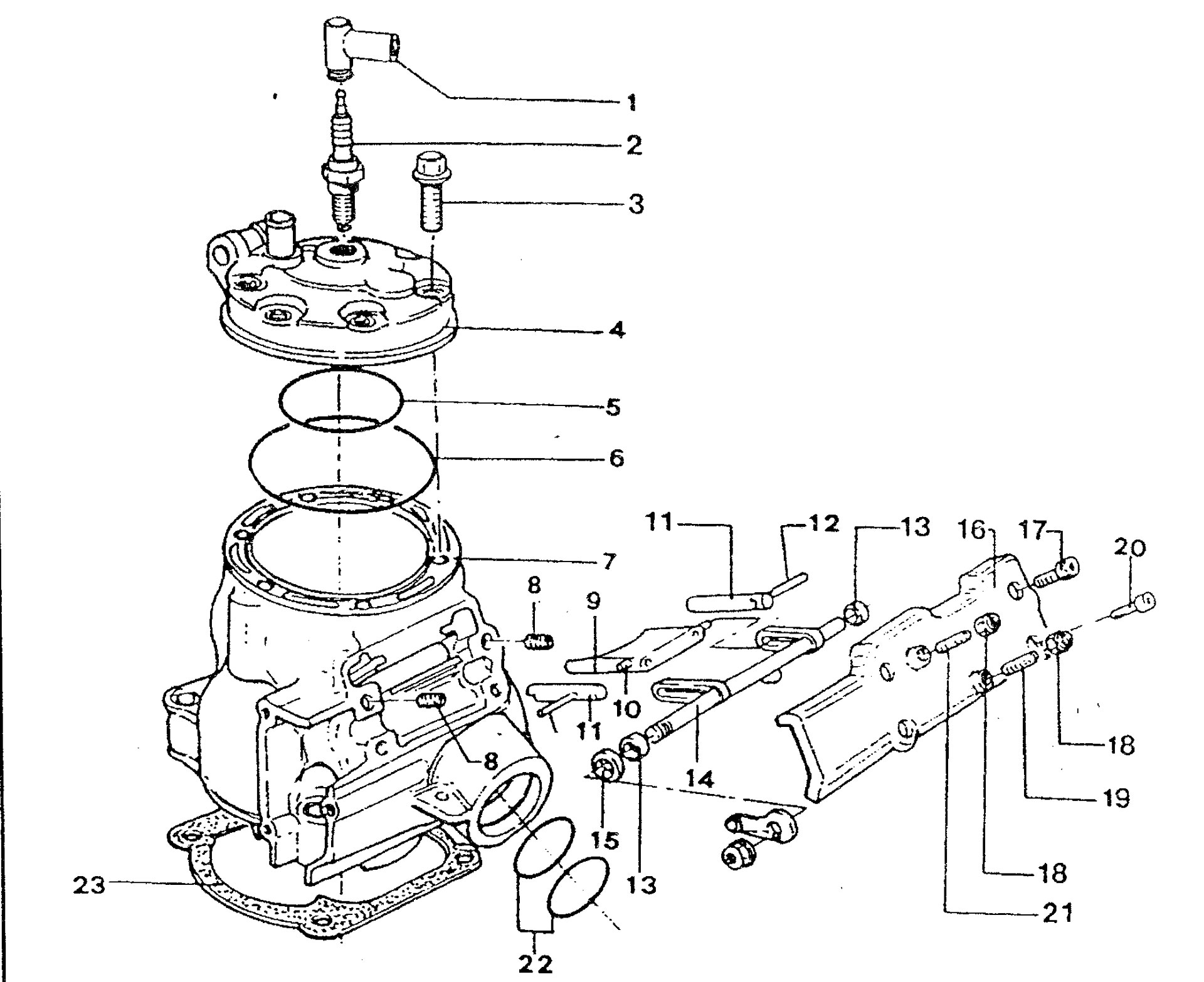 Pièces d'origine pour TM RACING 250 250 250 2 Temps MX/EN 2001 - Cylindre 300 cm3