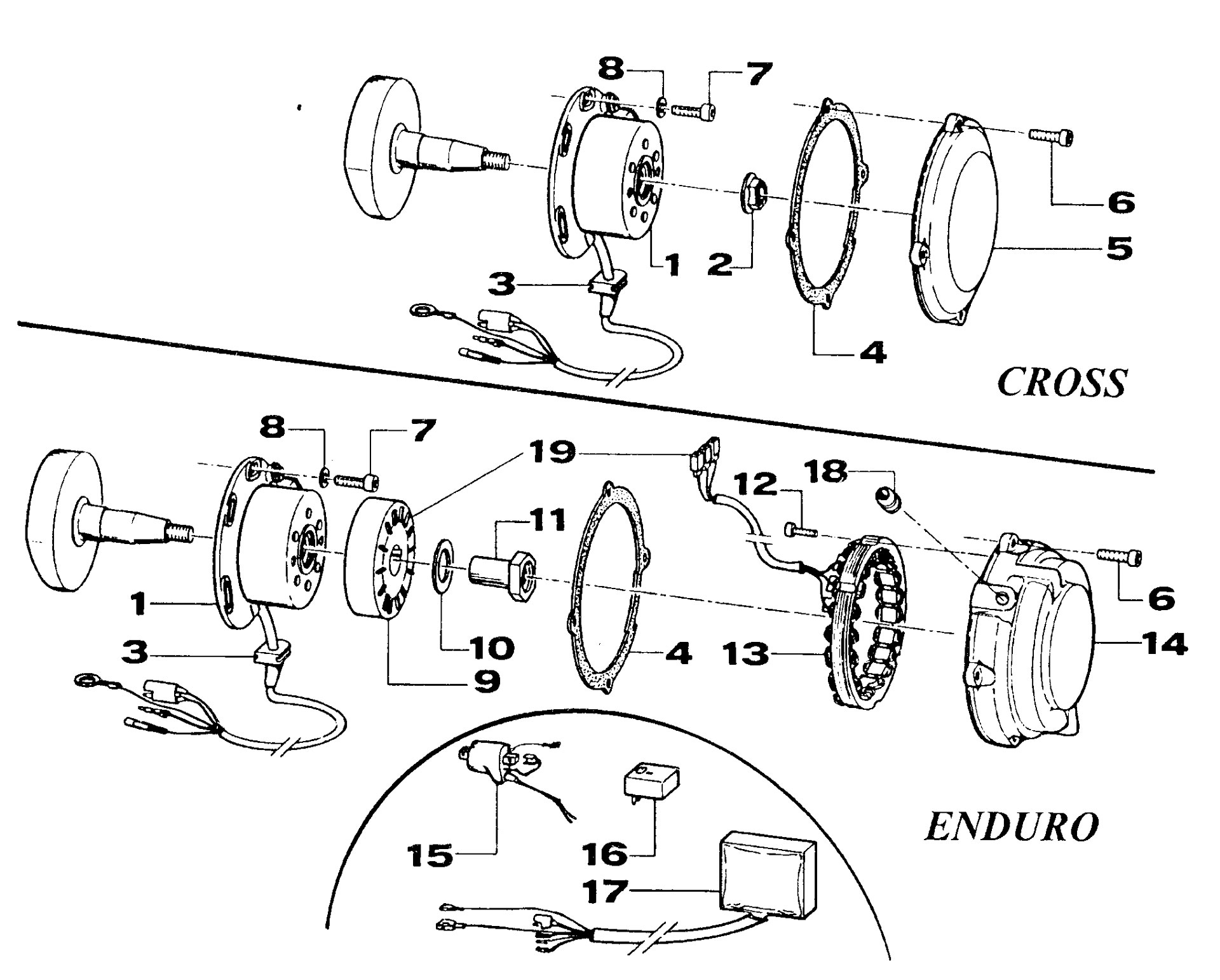 Pièces d'origine pour TM RACING 250 250 250 2 Temps MX/EN 2001 - Système d'allumage