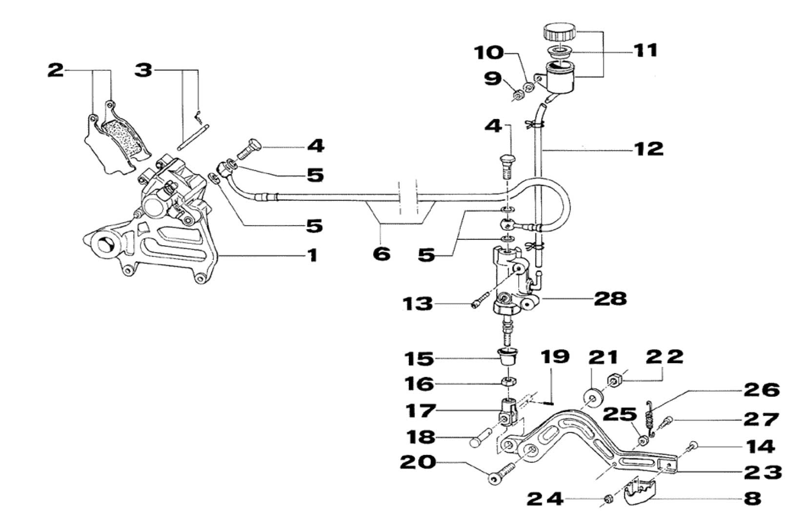 Pièces d'origine pour TM RACING 80 80 80 2 Temps Junior 2002 - Frein arrière