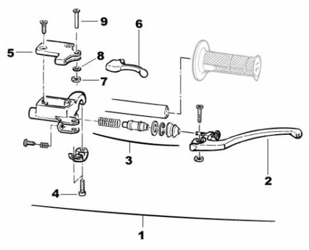 Pièces d'origine pour TM RACING 400 400 400 4 Temps MX/EN 2003 - Maître-cylindre de frein