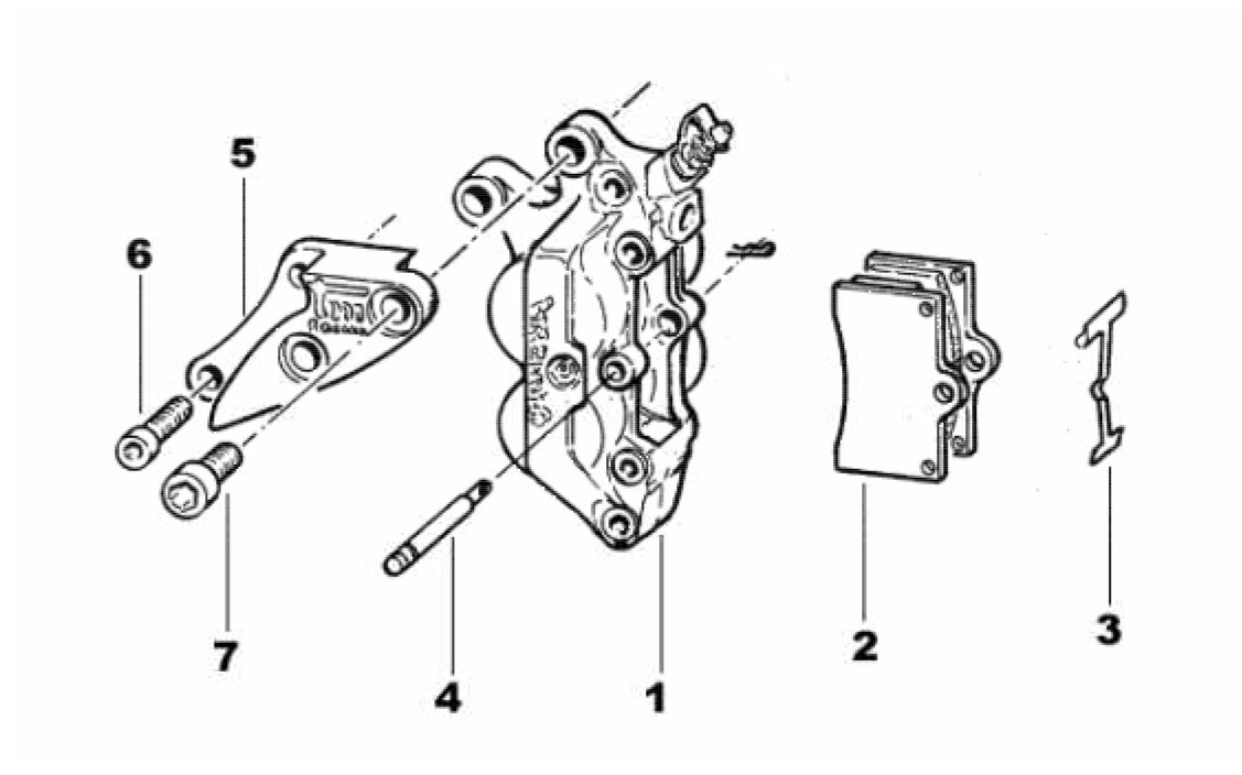 Pièces d'origine pour TM RACING 450 450 450 4 Temps MX/EN 2004 - Étrier de frein SM