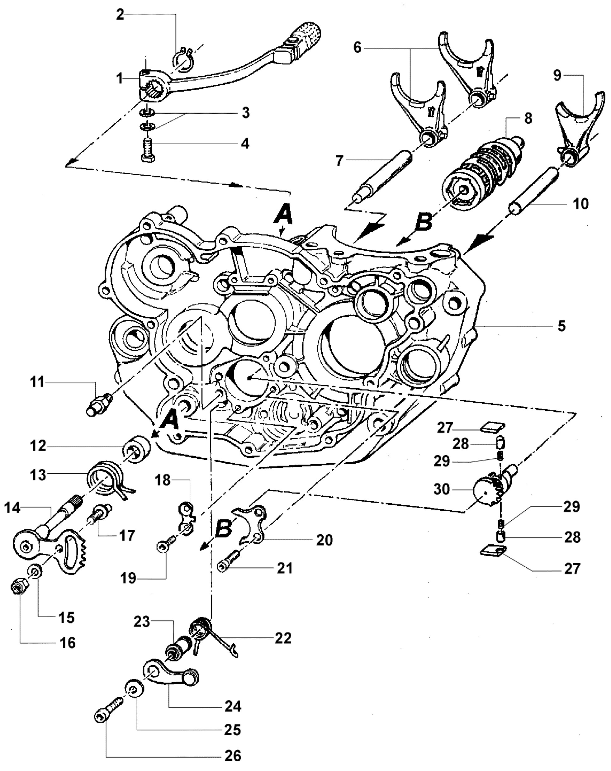 Pièces d'origine pour TM RACING 250 250 250 4 Temps MX/EN 2004 - Fourches et suspensions