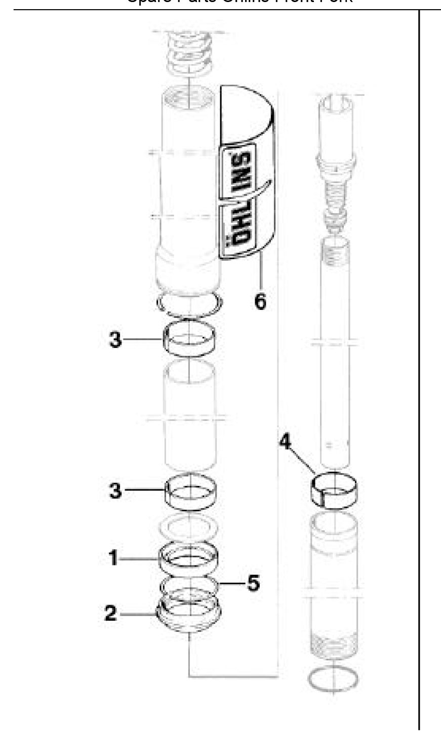 Pièces d'origine pour TM RACING 450 450 450 4 Temps MX/EN 2007 - Fourche avant