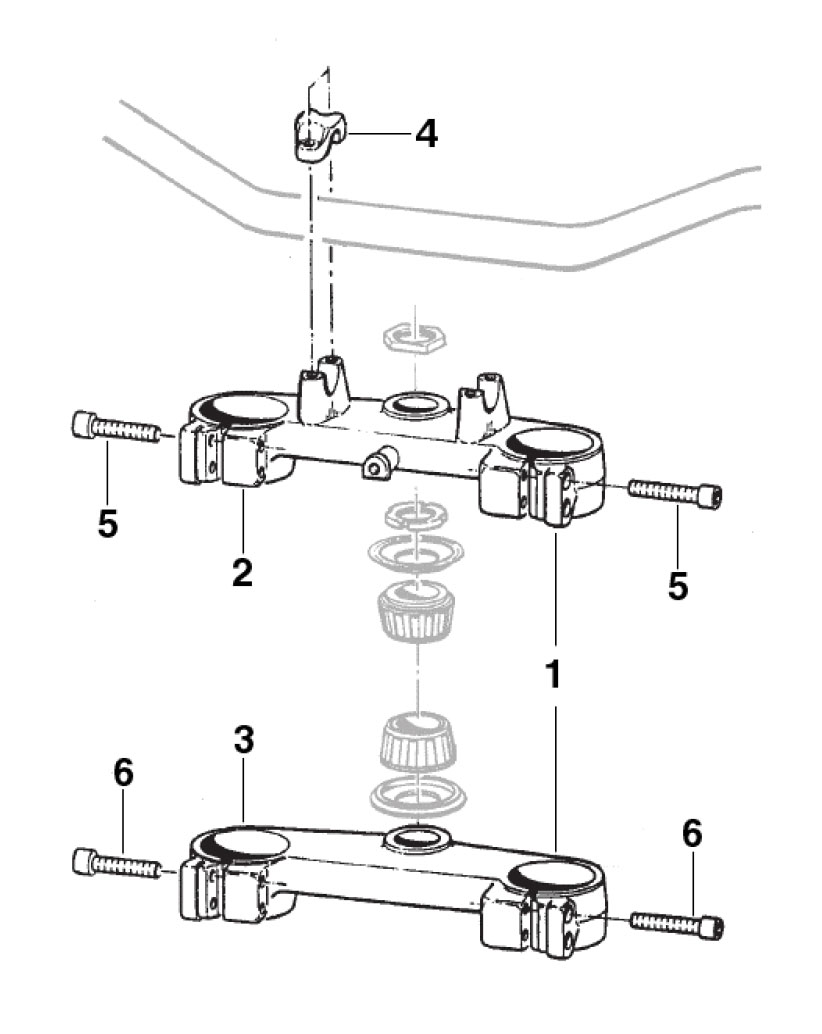 Pièces d'origine pour TM RACING 450 450 450 4 Temps MX/EN 2007 - Tés de fourche