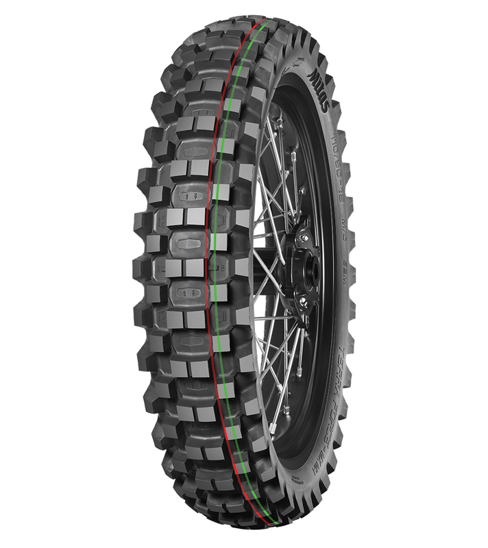 Pneu MITAS TERRA FORCE-MX MH 120/80-19 63M TT MEDIUM HARD TERRAIN RED GREEN NHS