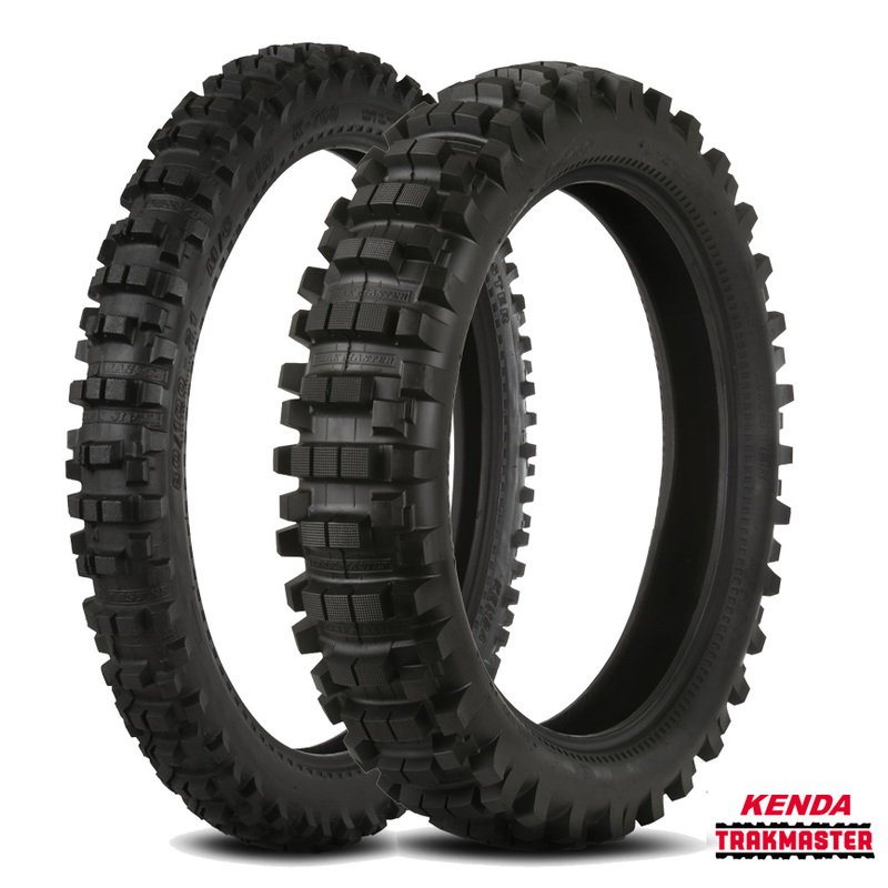 KENDA K760 Trakmaster 2 - Train de pneus MX entraînement (Avant 80/100-21 + Arrière 110/90-19)