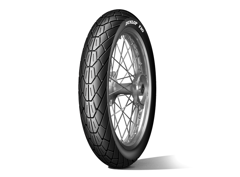 Pneu DUNLOP F20 WLT Lettrage Blanc 110/90-18 M/C 61V TL