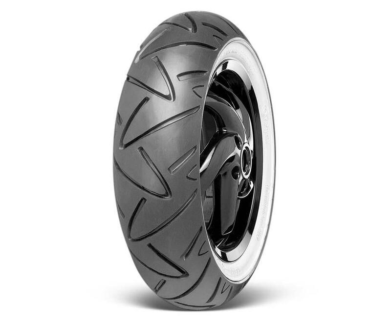 Pneu CONTINENTAL CONTITWIST WW Flancs Blancs 130/70-12 M/C 62P TL